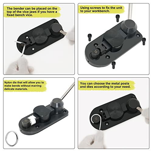 Ring Bender Ring Bending Tool Set, Ring Making Tool With Dies Ring Bending Machine, Earring Bending Tool Ring Sizer Measuring Tool Multi-Functional Jewelry Making Tool #TOP1
