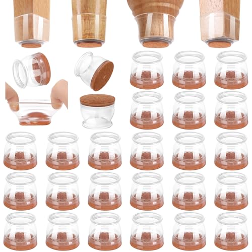 CHUNZEXI 24 Pack Chair Leg Floor Protectors for Hardwood Flo...