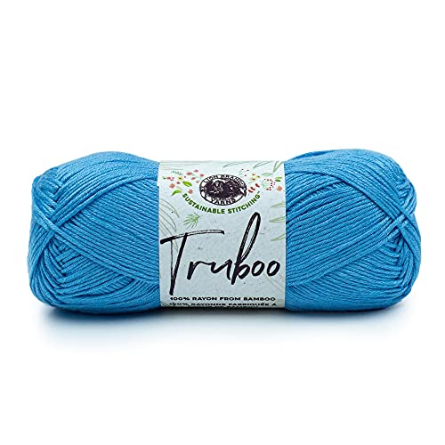 Image of (1 Skein) Lion Brand Yarn Truboo Yarn, Blue