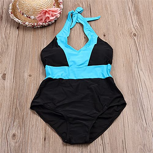 WESBRWESBR Swimsuit Underwear, Women One Piece Swimsuit Padded Bra Bandage Bikini Halter Swimwear Bathing Suit Wear Ladies Casual Clothes Sunglasses shorts (Color : Hortel�, Size : M)