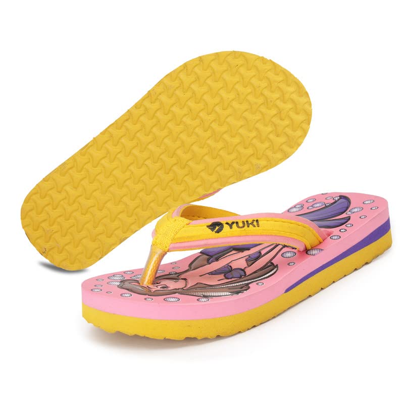Image of YUKI Unisex - Child, Kids Flip-Flop |Soft, Comfortable, Indoor & Outdoor Cartoon Slipper & Chappal