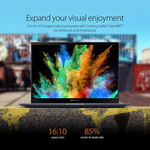 Image of ASUS Vivobook S 14 Flip Laptop, 14 inch WUXGA 16:10 FHD Touch Screen, AMD Ryzen 5 5600H, 16GB RAM, 1TB SSD, NumberPad, Fingerprint, Stylus Supported, Windows 11 Home, Quiet Blue with Stylus Pen