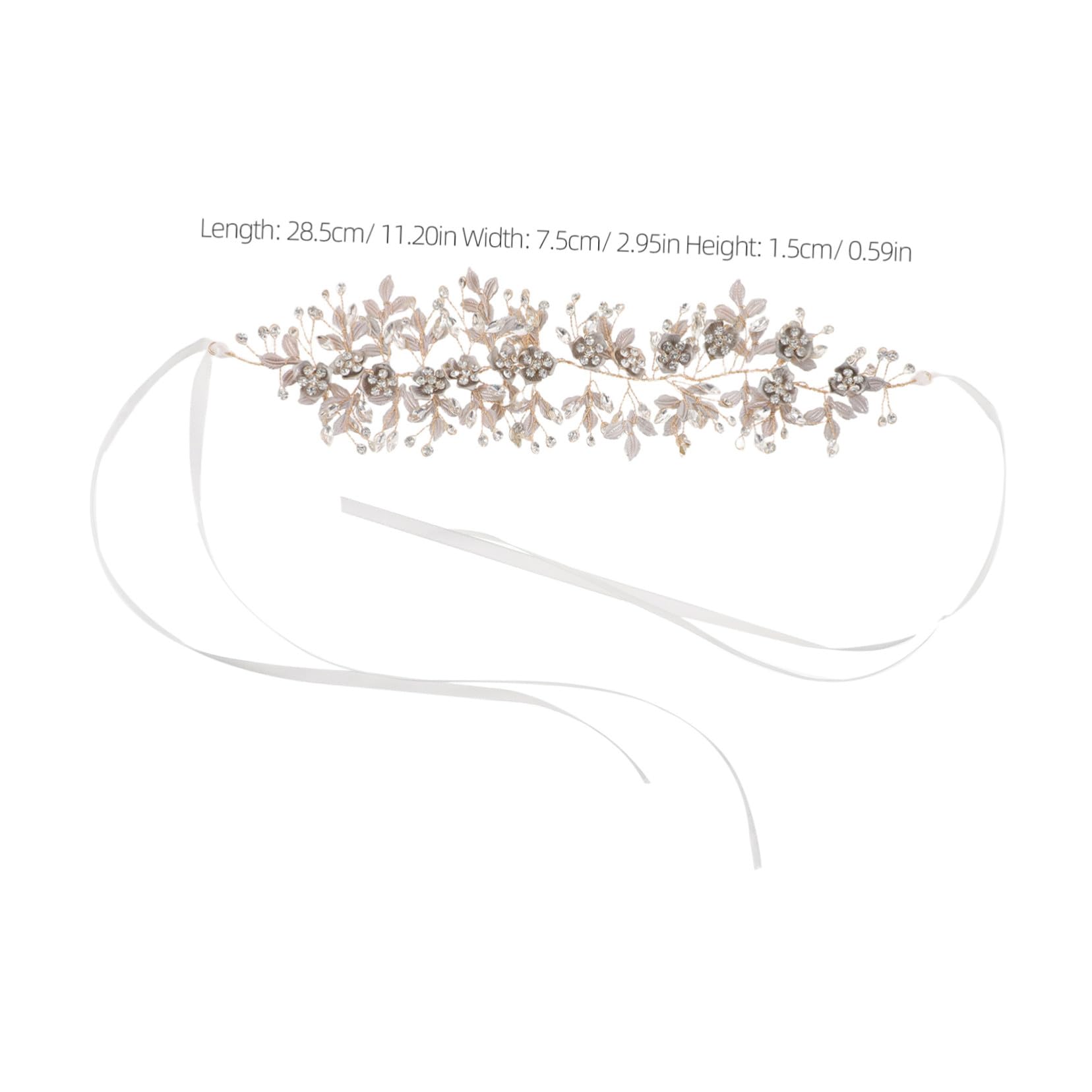 Fascia Capelli Sposa Decorazione Floreale in Lega Luminosa Pettine Robusto per Acconciature Raccolte per Sposa e Damigelle