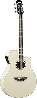 Yamaha APX600 VW Thin Body Acoustic-Electric Guitar, Vintage White