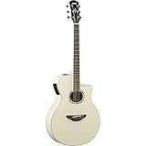 Yamaha APX600 VW Thin Body Acoustic-Electric Guitar, Vintage White