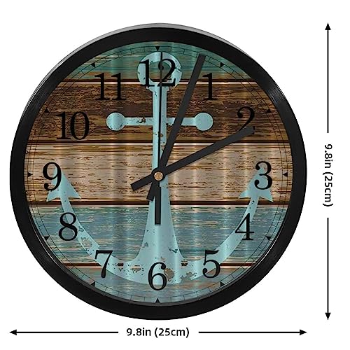 Horloge murale cuisine bois rustique à piles pour une déco silencieuse - 5