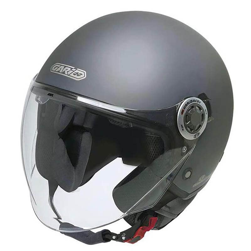 GARIBALDI G20 Antracite Mate - Casco de Moto Jet Abierto con Visor Solar - Homologado ECE