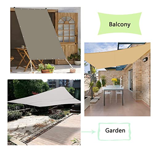 Toldo vela de sombra rectángulo 1.5x3.8m blanco impermeable para terraza exterior 7