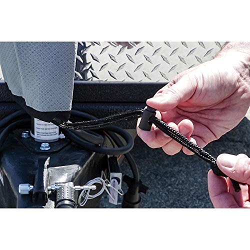 Image of Camco EAZ-Lift Electric Tongue Jack Head Cover - Features 3 Layers of Water-Resilient Breathable Material & Adjustable Drawstring Closure - Measures 18 inch (H) x 7.5 inch (W) x 8.5 inch (L) (48356)