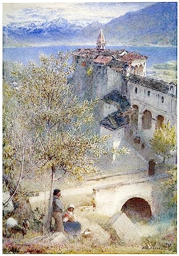 Toile Locarno Lac Majeur par Albert Goodwin décoration murale grand format salon