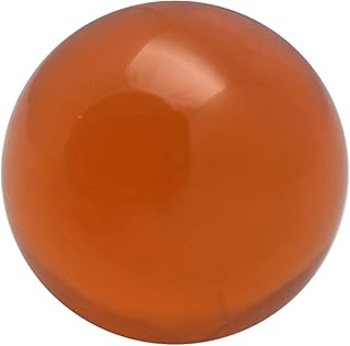 London Magic Works Acrylic Balls for Contact Juggling- Perform Like a pro (Orange, 76mm)