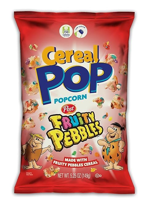 Snack Pop Cereal Fruity Pebbles corn | Made With Fruity Pebbles Cereal | corn 149g