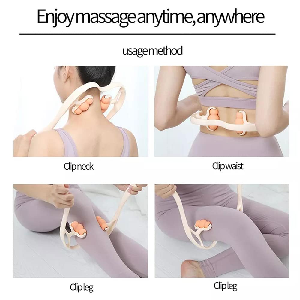 Multifunktionale Massagerolle Massage Der Gebärmutterhalswirbelsäule Schulter Nacken Clip Nacken Schmerzen Nacken Handbuch Clip Home Massagegerät,Orange