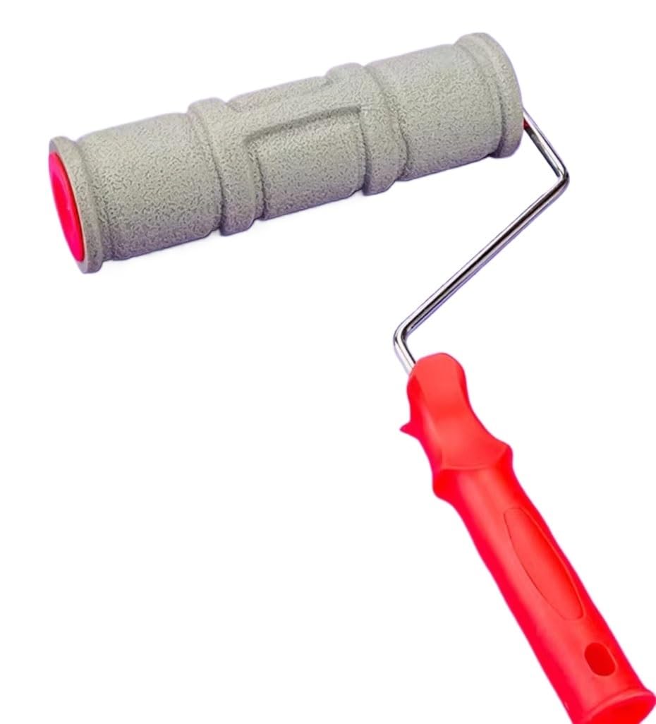 Rodillos De Pintura Rodillo de pintura con textura de ladrillo de imitación de goma de 10 pulgadas, herramienta de pintura con efecto de grano con mango, herramienta de decoración de pared DIY EG724T