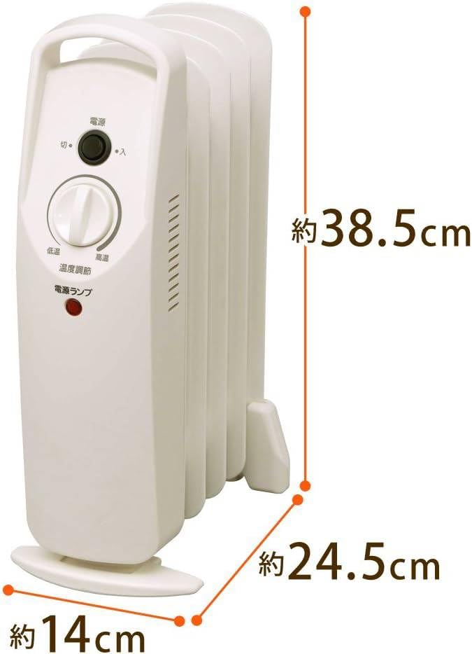 Amazon | ヒーター オイルヒーター 3.3畳 ウェーブ型 500W コンパクト