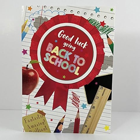 Back To School Good Luck Card - Red Rosette Cover