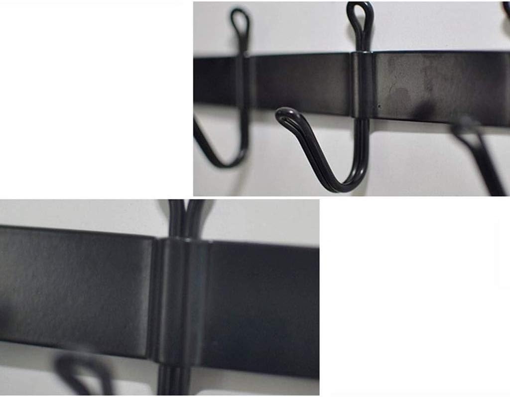 Black Coat and Hat Iron Coat Rack with 5 Hooks for Home Coat Hook Towels Bedroom Hook
