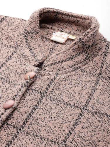 Image of Aarika Womens Winter Wear Lemon Colour Abstract Woolen Cardigan