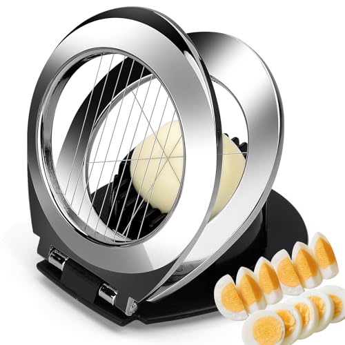 Egg Slicer, BIBURY Egg Slicer for Hard Boiled Eggs, Heavy