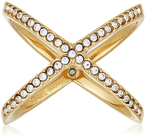 Michael Kors Pave X Gold Ring Size 5