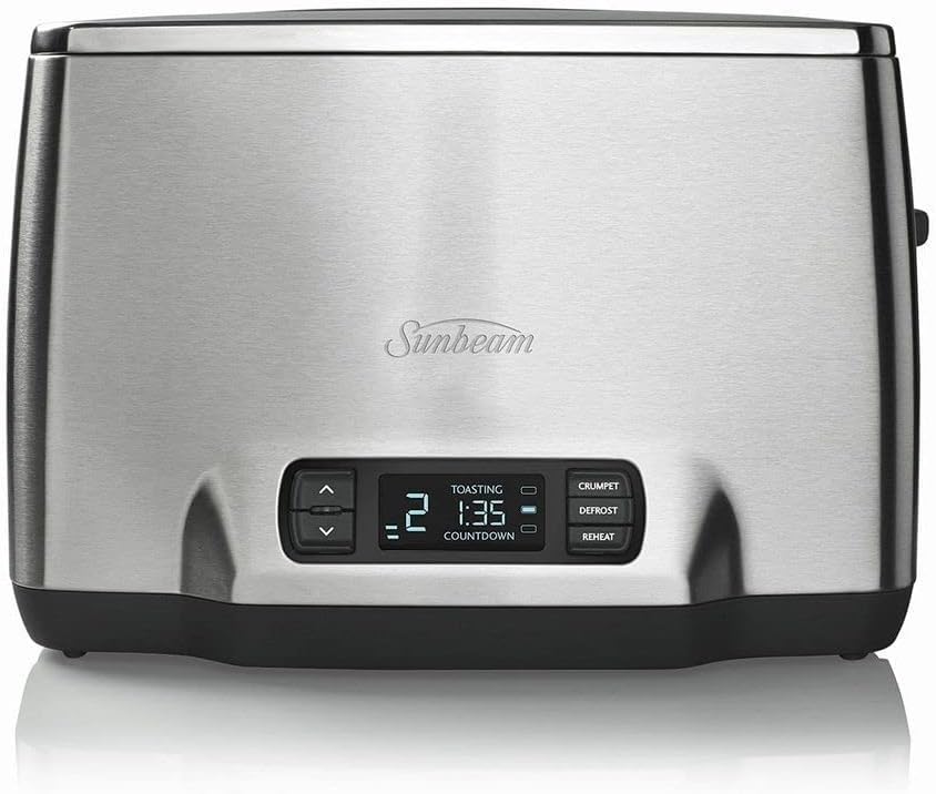 Sunbeam TA6240 Maestro 2 Slice Toaster, Stainless Steel, Silver Toasters