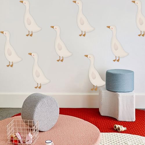 Vinilos decorativos de gansos blancos, 8 piezas impermeables y removibles miniatura 4