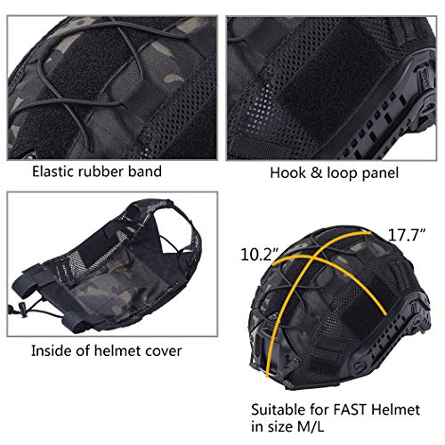 image for IDOGEAR Tactical Helmet Cover Camouflage Cover for Fast Helmet in Size