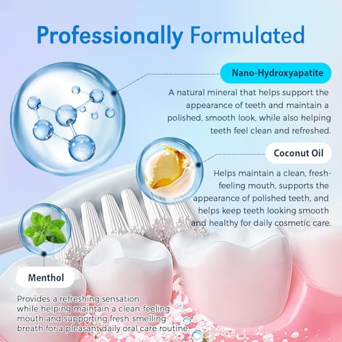 Image of Enamel-Safe Teeth Whitening Powder - Hydroxyapatite - Gentle on Teeth - No Sensitivity Formula - Removes Stains - Long-Lasting Freshness - Breath Freshening Whitening Powder- 30 g (1 ounce)