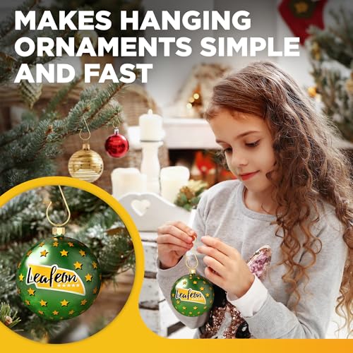 Leafeon 120 Pack Christmas Ornament Hooks – Great Xmas Ornament Hangers for Christmas Tree Decoration (Gold) - Thumbnail 4