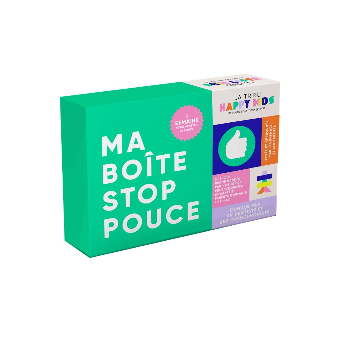Ma Boîte Stop Pouce – Méthode pour arrêter le pouce en 10 jours dès 3 ans – Kit sevrage succion enfant conçu par pédodentiste et orthophoniste