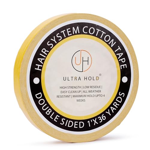 Image of Double-Sided Cotton Hair Patch Tape (1 inchx36 Yards /33 Meters)|Waterproof Wig Adhesive for Men & Women|Invisible Finish & Strong Hold Up to 4 Weeks |Easy to Apply & Clean| Weatherproof Hair Patch Support