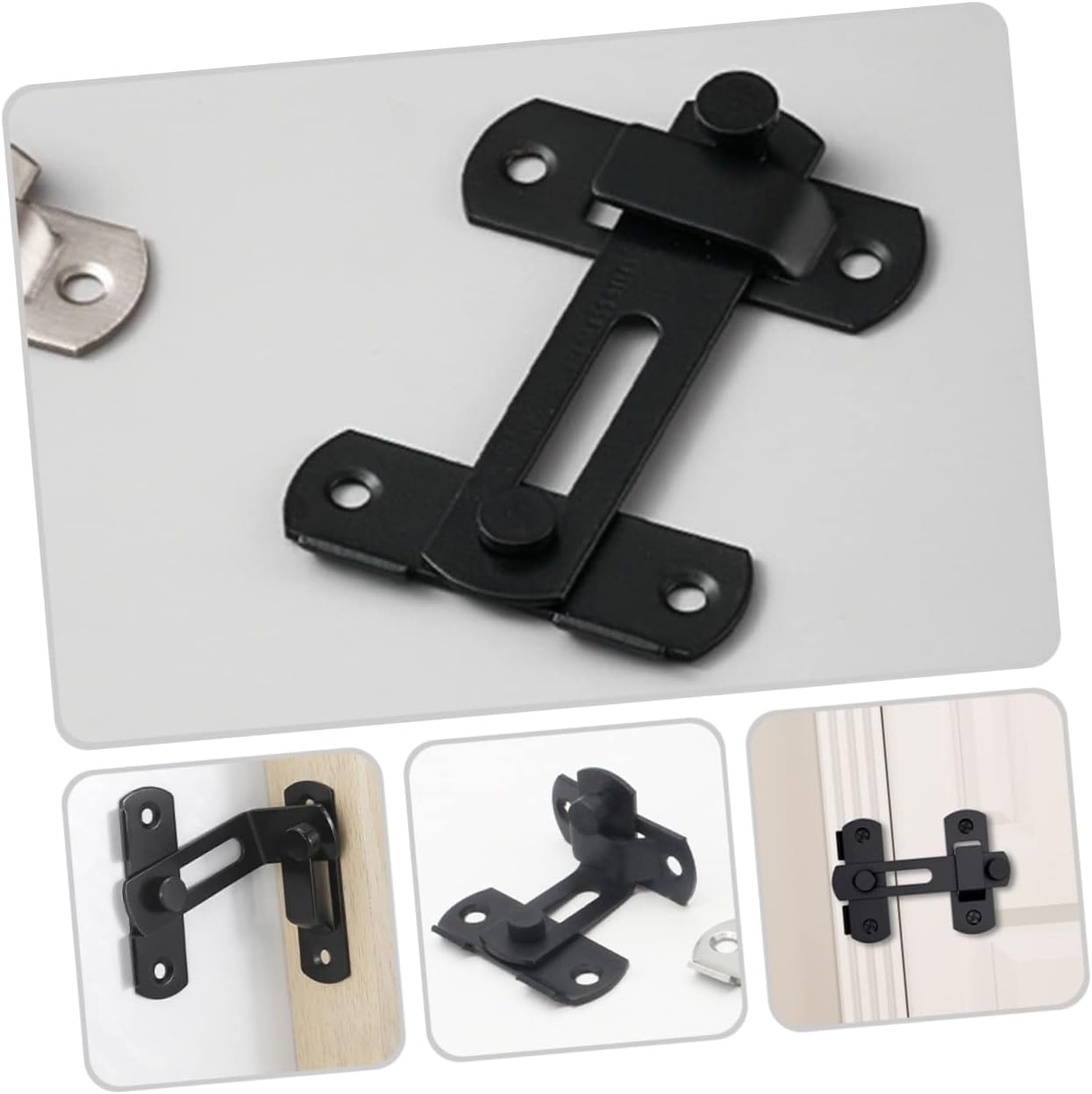 gate Latch,gate Lock, 2pcs Door Latch Barn Door Lock Door Clasp Gate Latches Sliding Door Lock Door Lock Latch Lock for Door Garage Door Lock Safety Locks for Doors Pocket Inner Door Stainless Steel