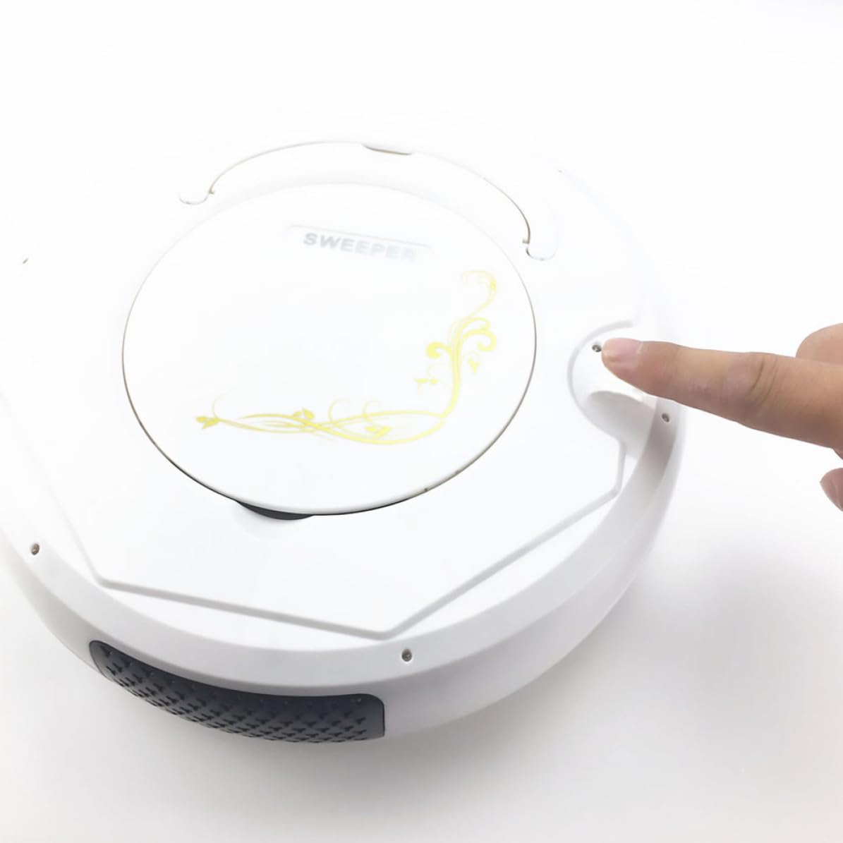 VICASKY Intelligenter Saugroboter und Bodenreinigungsmaschine mit Wischfunktion Leises Design aus Kunststoff für Haushaltsreinigung im Weißen Gehäuse