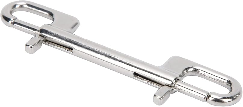 Stainless Steel Double Ended Bolt Snap Hook, Diving Double Ended Snap Clips Double Eye Bolt Snap Hooks Buckle Chain Diving Clips