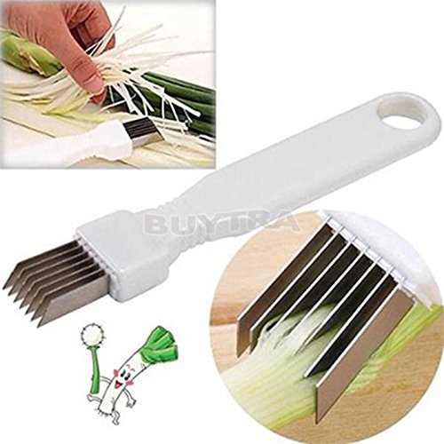 Generic 1 Pcs Stainless Steel Onions Cutter Green Spring Onion Slicer Device Vegetable Shredder