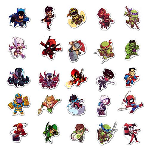 image for Acekar Superhero Stickers[50pcs] Waterproof for Decal， Laptop Hydro 