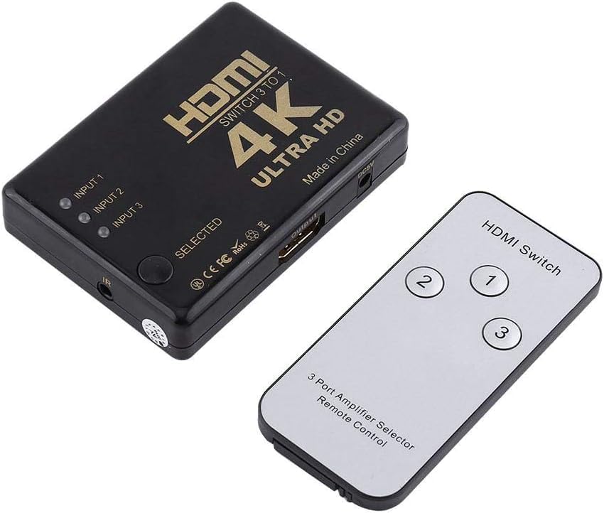 SANCY 3-Port HDMI Switch 3-in 1-Out with Remote Control & Power Adapter – Full HD 1080P, 3D Support – HDMI Selector for Blu-ray, PS4, PS3, PVR, Netflix, Kodi, and Streaming Devices-image-33