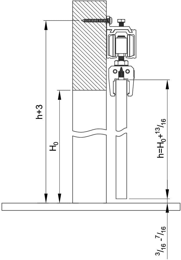 Sliding Glass Door Rollers Kit for Slid’up 190 for 1 Door Up to 220 Lbs