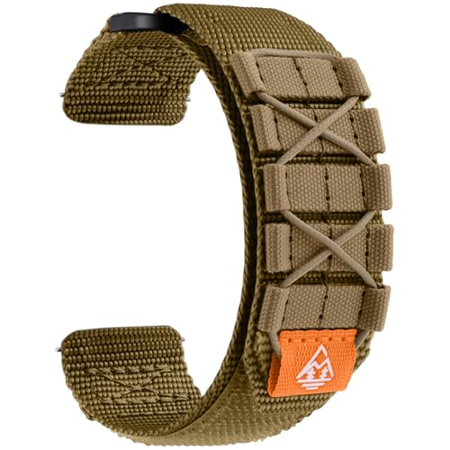 Image of Bandletic Compatible with Samsung Galaxy Watch 4 Band, 20mm Quick Release Rugged Soft Sport Nylon Strap Designed for Amazift Active 2 Galaxy Watch 7 /6 /5 /FE 40mm /Forerunner 165 /245 /APEX 2 /PACE 2