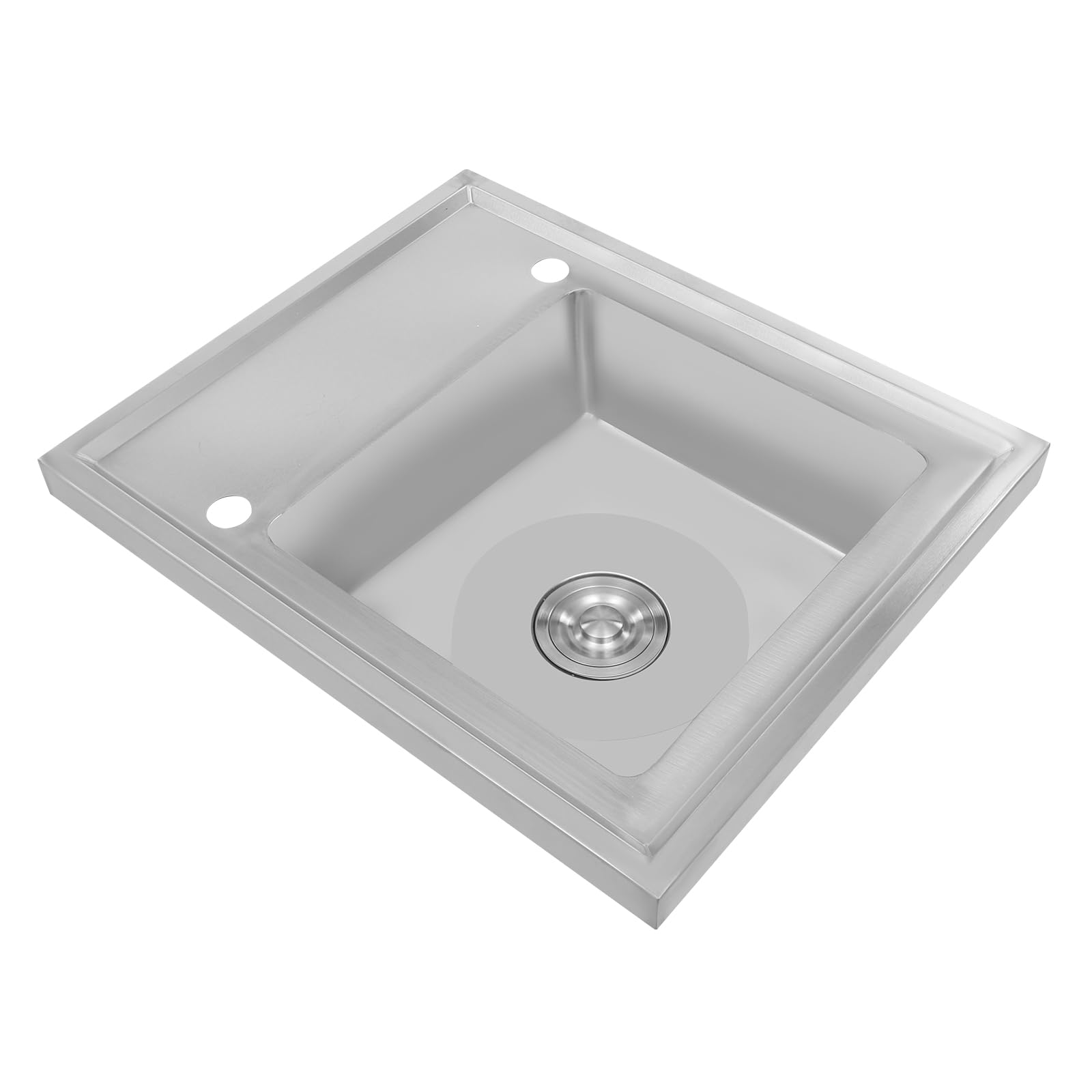 OUKANING Fregadero de acero inoxidable con escurridor, fregadero de acero inoxidable 201, fregadero de cocina empotrable con drenaje rápido y alta capacidad de carga de hasta 300 kg, para uso
