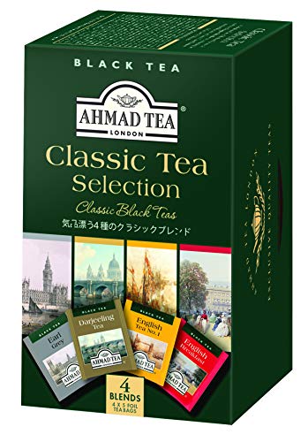 English Teas, Classic Tea Selection - Tagged and Aluminium Foil Enveloped Teabag Assortment in Printed Carton - 398