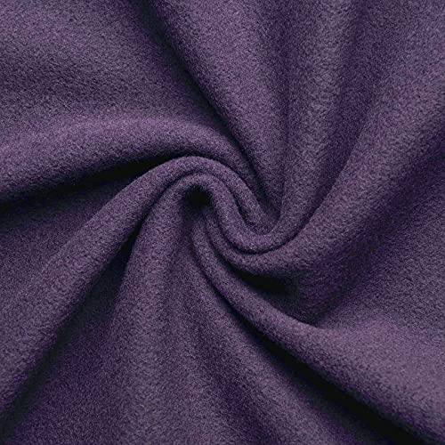 Hannah - tessuto in lana italiano - pesante & morbido - stoffa/tessuto al metro (viola)
