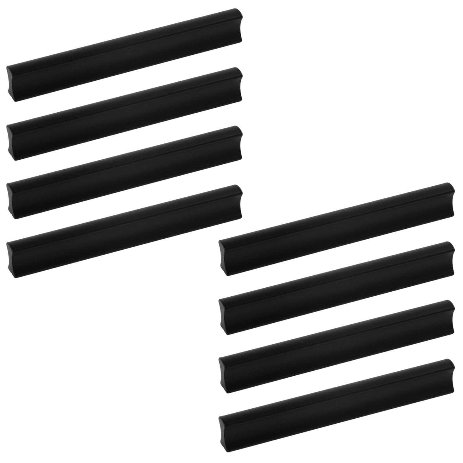 TopHomer 8 Pieces Cabinet Handles, 96mm Hole Spacing, Black Aluminum Alloy Furniture Handle, Kitchen Cabinet Handle, Handles and Pull Handles for Cabinets and Drawers