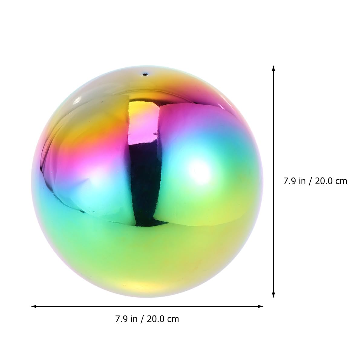 Boule Polie Miroir Ronde en Acier Inoxydable 200mm Colorée