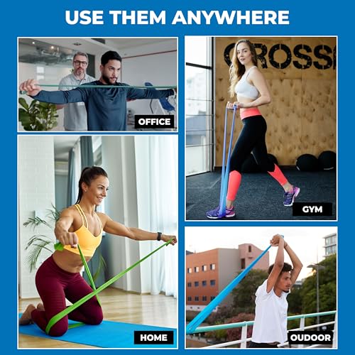 Image of Nivia Stretch Band, Medium Resistance Bands for Workout for Men & Women, Resistance Band for Pull Up, Exercise Band for Home, Theraband for Exercise, 4.5 Kg Resistance (Level - 2, Blue)