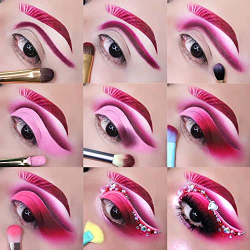 Ecofavor Barbie Pink Eyeshadow Palette, De’lanci Professional Matte Shimmer Metallic 12 Shades, Eyes Shadows Makeup Pallet, High Pigmented Waterproof Small And Cute Makeup Pallete #TOP2