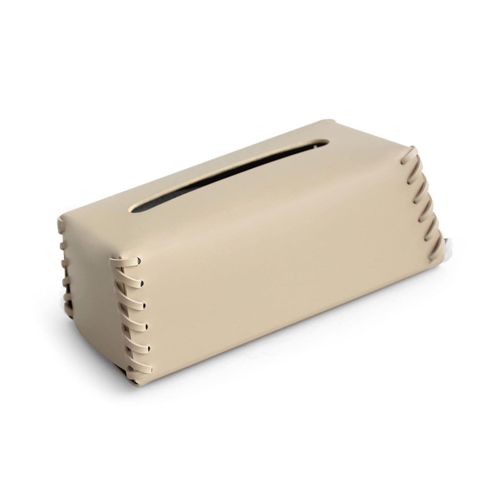 Montesy Sturdy PU Leather Tissue Box Handwoven Napkin Case Creative Paper Towel Covers Accessory for Home Decoration Use