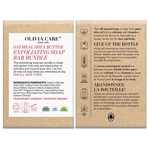 Olivia Care Exfoliating Bar Soap 3 Pack By Olivia Care – 100% Natural & Organic thumb #1