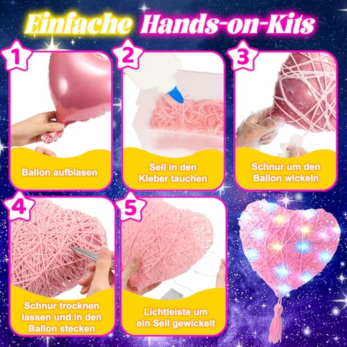 Hapikids Basteln Mädchen 8 9 10 11 12 Jahre, 3D String Art Geschenk Mädchen 6-12 Jahre, Bastelset Kinder, Spielzeug Junge 8–12 Jahre… – Ansicht 3