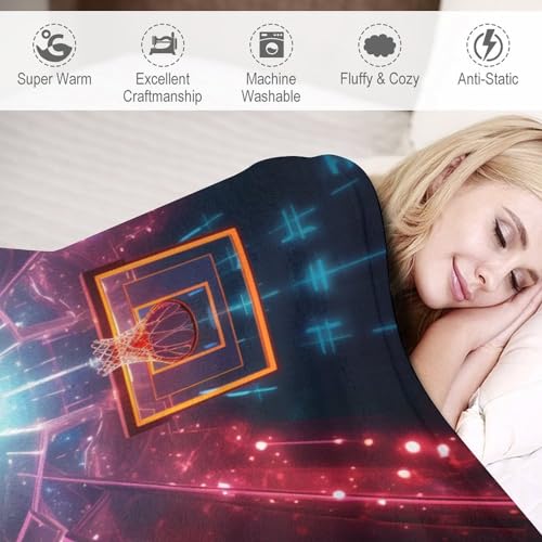 Manta de forro polar para baloncesto franela mullida tacto premium 4